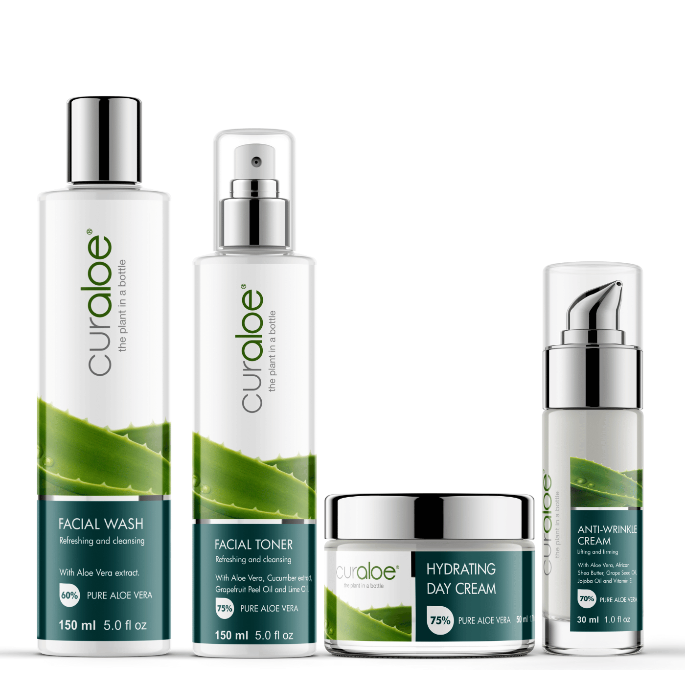 Curaloe Clear Skin Set - Comprehensive Acne Relief with Aloe Vera