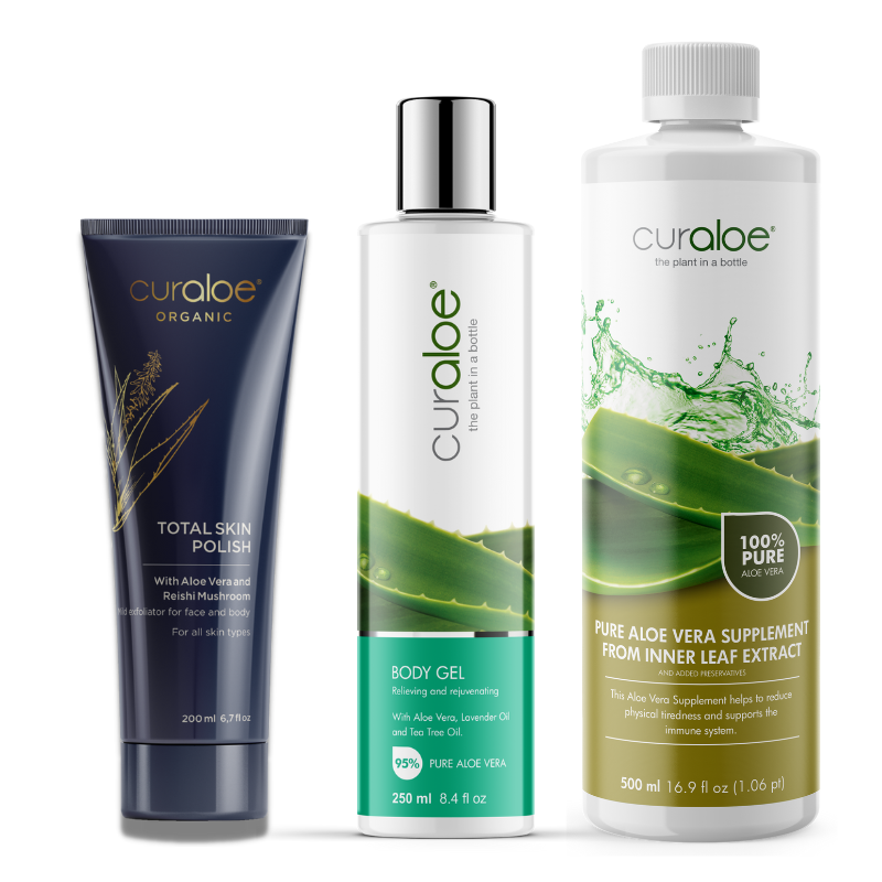 fresh aloe vera plant for skin Curaloe Aloe Vera Skin & Body Starter Pack