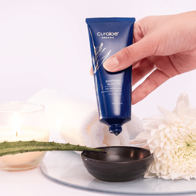 Aloe Vera Gel with Lavender and Rosemary - Calms Itchy, Irritated Skin
