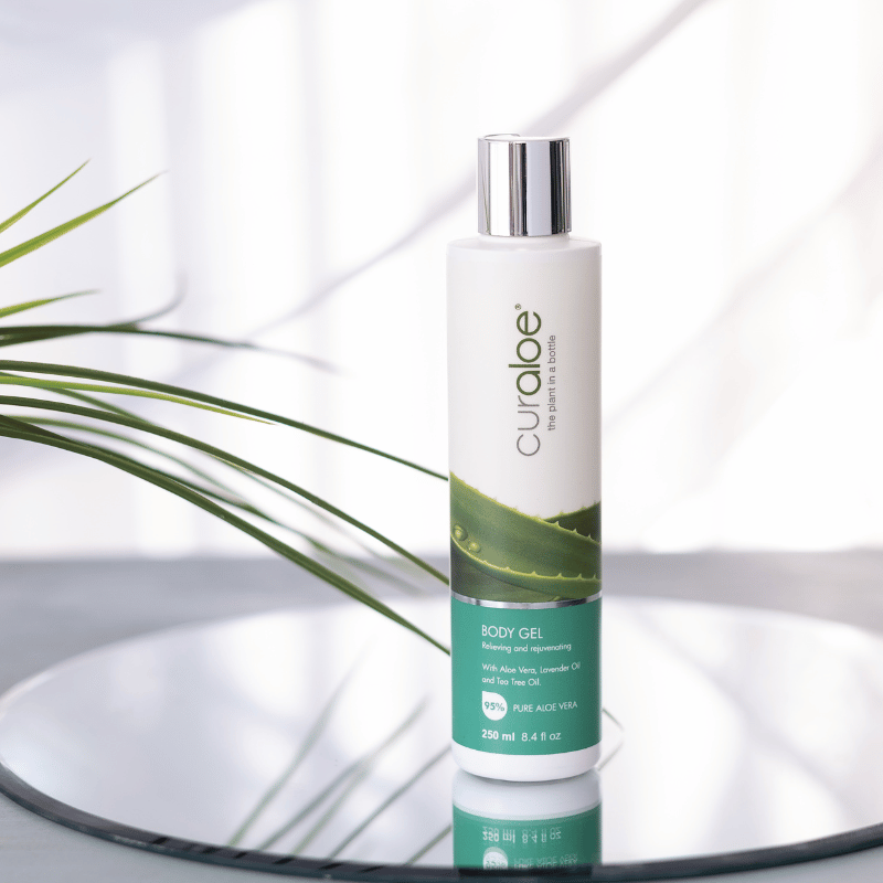 Versatile skin repair gel from Curaloe, winner of Dutch Beauty Awards 2019, effective for scars, stretch marks, and burns