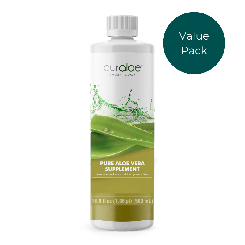 Curaloe Pure Aloe Vera Juice Supplement - 100% Natural Immune Support