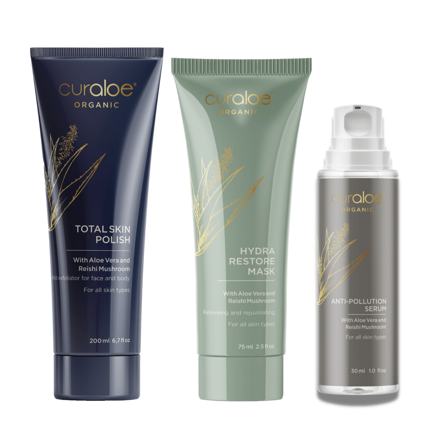 Curaloe Organic Sensitive Skin Soother Set for gentle skincare
