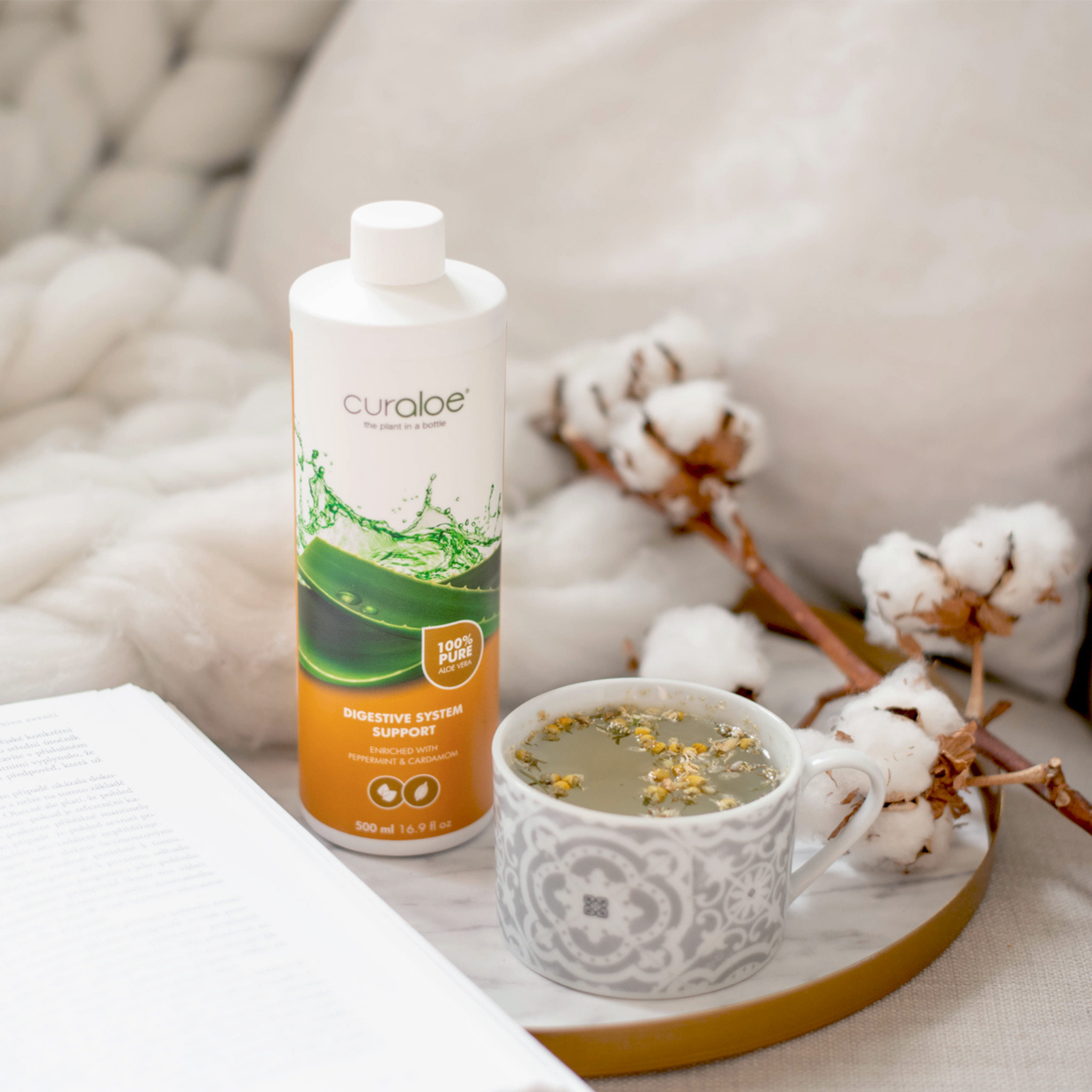 Aloe Vera Digestive Support Supplement - Natural Antispasmodic Formula