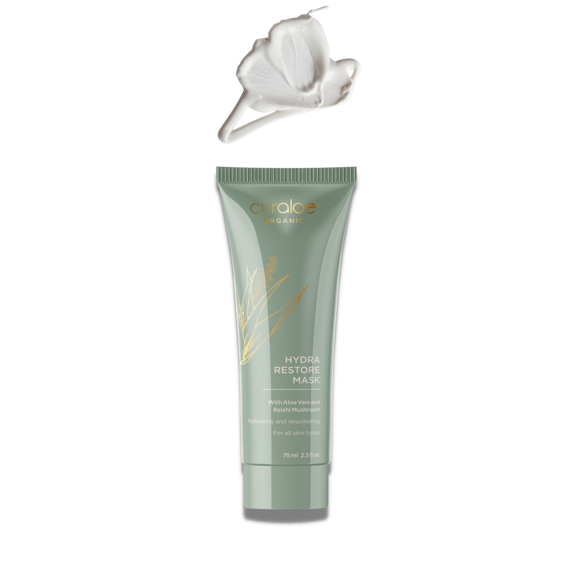 Curaloe Hydra Restore Mask - 65% Aloe Vera for Intense Skin Hydration