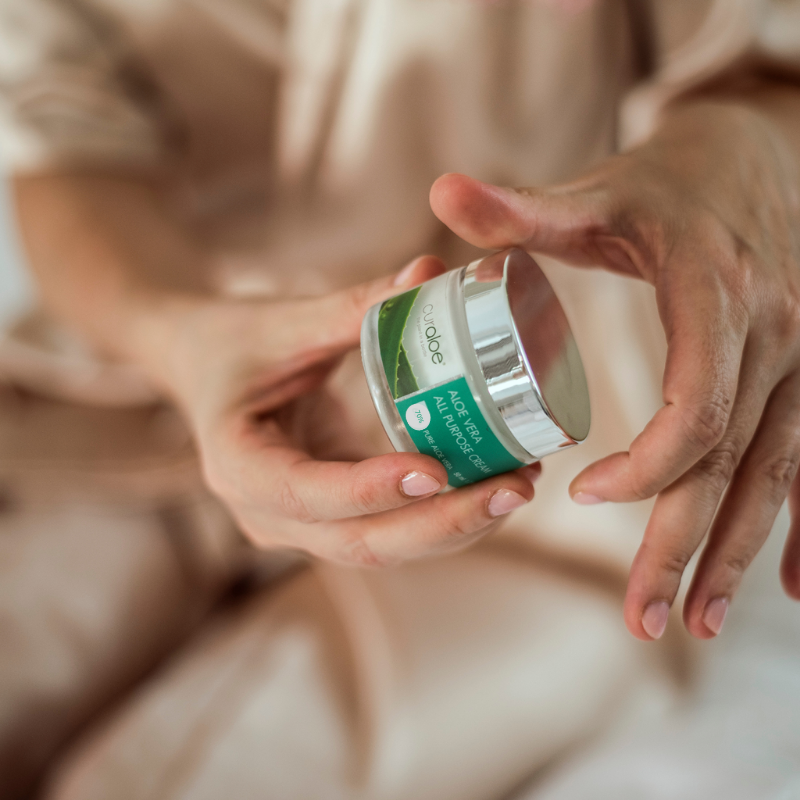 Curaloe All Purpose Aloe Vera Cream, 70% concentration, ideal for treating skin ailments and enhancing elasticity