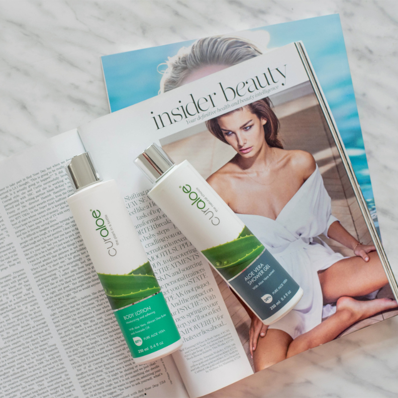 Curaloe Aloe Vera body lotion, boosting skin hydration and softness, perfect for both dry and oily skin types