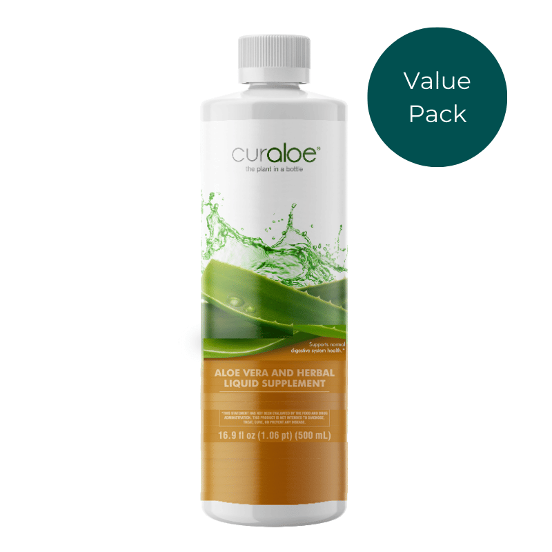 Curaloe Digestive Support - Aloe Vera Juice to Relieve Constipation, Bloating, and Cramps